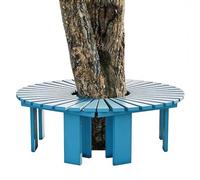 Gaommini Panca per albero da esterno Panca avvolgente per albero Panchine da giardino resistenti alle intemperie Panca per patio senza schienale per tutte le stagioni per il cortile(Blu,Half Round)