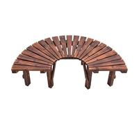 Gaommini Posti a sedere per patio a doghe da esterno Avvolgenti Parco Sgabello da giardino Panca per alberi Panca curva resistente alle intemperie Sedia per balcone Parco cortile(Half Round)