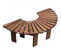 Gaommini Sgabello da parco Panchine da giardino Avvolgono posti a sedere nel patio esterno Panca per alberi per tutte le stagioni per prato, portico, cortile, supporto per piante(Half Round)