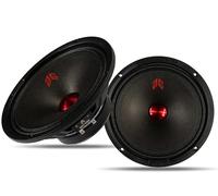 Gaooger MX65P1 Altoparlante Midrange da 16,5 cm, tappo antipolvere rosso, 200 W max, 4 Ohm, altoparlanti audio di qualità premium per sistema audio stereo auto o camion, nero (2 altoparlanti)
