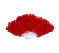 Gaoominy Donna ventaglio della Piuma 1920 Moulin Rouge Burlesque Costume Accessorio - Rosso