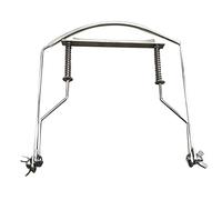Gaoominy Harmonica Neck Holder 10 Holes Blues Arpa Bocca Organiera Rack Armonico-Argento
