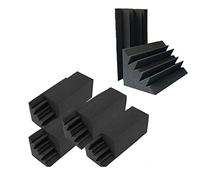 Gaoominy Nuovo 8 Pack di 4,6 Pollici x 4,6 Pollici x 9,5 Pollici Nero Isolamento Acustico Bass Trap Acoustic Parete Schiuma Imbottitura Studio Schiuma Piastrelle (8 Pezzi, Nero)