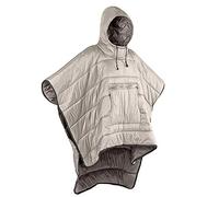 Gaorui Poncho invernale per esterni, campeggio, caldo, piccola trapunta, impermeabile, mantello con cappello per adulti (cachi)