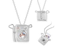 Gaosh Collana con Medaglione Personalizzata per Donna - Collana di Cuore con Incisione del Nome per Mamma o Nonna, Regalo per Festa della Mamma, Regalo di Natale