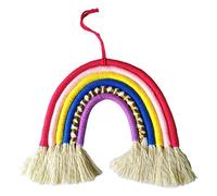 GAOSHA Ciondolo da appendere a 6 linee, arazzo arcobaleno da appendere alla parete, ornamento intrecciato a mano per la cameretta dei bambini