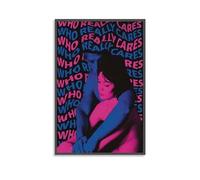 GAOSHI Poster da parete su tela con scritta "Who Really Cares TV Girl", regalo per amici, camera da letto, soggiorno, decorazione estetica moderna, 30 x 45 cm, senza cornice, stile 1