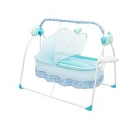 GAOUSD Altalena elettrica pieghevole per bambini con porta bicchiere, controller, zanzariera, e bambola, regolabile a 5 velocità, 12 canzoni, capacità di carico 25 kg (batteria non inclusa)