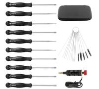 GAOUTO 10 attrezzi per la regolazione del carburatore: cacciavite a carburatore durevole con tester per candele, Forst Z, pulizia precisa della motosega, per dentatura a cuneo a 2 tempi, trimmer