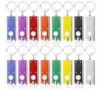 GAOUTO 16 pezzi torcia portachiavi colorata mini torcia torcia torcia elettrica mini torcia elettrica per bambini Mini Square LED Keychain Light per emergenza, attività all'aperto, campeggio, regalo