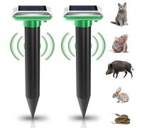 GAOUTO 2 pezzi distributori solari: spaventapasseri solari, repellente per talpe, talpe a ultrasuoni, antiparassitari per il giardino