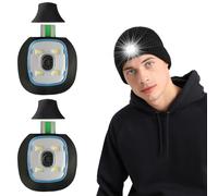 GAOUTO 2 pezzi LED di ricambio per cappello, luci LED di ricambio per berretto con luce, luce impermeabile, lampada di ricambio USB ricaricabile, adatta per cappello, fascia con luce, luce bianca