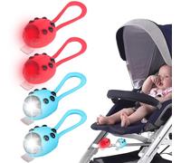 GAOUTO 4 pezzi luce per scooter per bambini: luce LED di avvertimento per bambini, luce di sicurezza per bambini, zaino in silicone, luce per coccinella, luce per passeggino di sicurezza per zaino