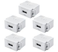 GAOUTO 5 moduli di alimentazione USB: presa da 220 V su trasformatore da 5 V, presa di ricarica USB da 2,1 A, adattatore di commutazione per smartphone e dispositivi USB