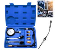 GAOUTO 9 tester di compressione con tester per candele, tester di compressione, misuratore di compressione con 4 adattatori, 0-20 bar o 0-300 psi, tester di pressione M10 M12 M14 M18 per auto, camion