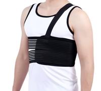 GAOUTO Bendaggio per Costole Rotte, 80-115cm Bendaggio per Costole Traspirante, Bendaggio per Frattura delle Costole, Cintura per il Petto e la Parte Bassa della Schiena per Lesioni dei Muscoli delle