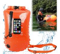 GAOUTO Boa da nuoto, gonfiabile, borsa gonfiabile con tasca per cellulare, nuoto in acqua aperta e triathlon, snorkeling, sport acquatici Dry Bag