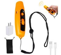 GAOUTO Fischietto Elettronico Portatile con 3 Toni e 2 Modalità LED: Fischietto Sportivo Robusto, Fischietto d'Emergenza Igienico, per Allenatori e Arbitri Attività all'Aperto (14x3.8x3.8cm / Giallo)