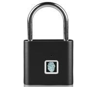 GAOUTO - Serratura intelligente impermeabile con impronte digitali, lucchetto per palestra, bagagli, nero