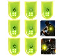 GAOUTO Set di 7 luci lampeggianti a LED per bambini, 2 modalità, 4 riflettori LED, clip a LED, striscia luminosa riflettente per la scuola, borsa sportiva, Jogging