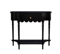 GAOWINLY Consolle, Tavolo d'ingresso semicircolare, mobiletto con mensola nera contro il muro,Tavolo da ingresso