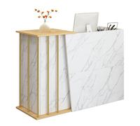 GAOXIAO Bancone Cassa per Negozio Angolare, Cassa Reception per Parrucchieri, Banco di Reception Banchi di Ricevimento con Cassetti e Armadi Chiudibili, Reception Estetica Piccola B 100 cm