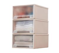 GAOXIAO Cassettiera Cassetto di Stoccaggio, Cassetti Plastica Scatola Organizzatori per Abiti, Torre Impilabile per Soggiorno Camera da Letto Studio Ufficio Dormitorio, PP B 25L42 x 32.5 x 18cm