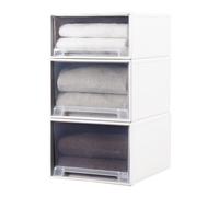 GAOXIAO Cassettiera Cassetto di Stoccaggio, Cassetti Plastica Scatola Organizzatori per Abiti, Torre Impilabile per Soggiorno Camera da Letto Studio Ufficio Dormitorio, PP A 25L42 x 32.5 x 18cm