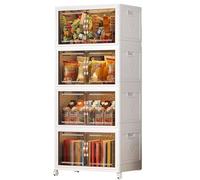 GAOXIAO Cassettiere in Plastica con Ruote, Cassettiera Pieghevole con Cassetti e Rotelle, Contenitore per Ufficio Carrellino Salvaspazio, per Cucina Bagno Soggiorno Ufficio Width 45cm 1layer