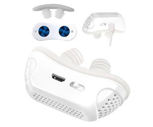 GAOXIAO Macchina CPAP per Apnea Notturna Silenziosa, Dispositivo Anti-snoring, Mini CPAP Device, Russare per L'aiuto Addormentato, Migliora la Respirazione e Il Sonno White
