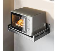 GAOXIAO Mensola sopra Microonde Salvaspazio, Supporto per Microonde, Ripiano da Parete, Versatile Organizer per Forno a Microonde, Ripiano Cucina Organizzatore Ripiani(Size:50cm,Color:Grigio)