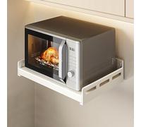 GAOXIAO Mensola sopra Microonde Salvaspazio, Supporto per Microonde, Ripiano da Parete, Versatile Organizer per Forno a Microonde, Ripiano Cucina Organizzatore Ripiani(Size:50cm,Color:White)