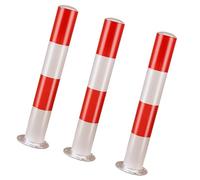 GAOXIAO Paletti di Sicurezza Stradale, Colonna di Avvertimento, Barriera Stradale per Assistenza al Parcheggio in Garage, Palo Delimitatore per Controllo Traffico Red x 3pc 8.9 x 75 cm