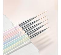 GAOY 5 pennelli per nail art, set di penne professionali per pittura, strumenti per la progettazione delle unghie per liner francese, dettagli sottili e disegno fine