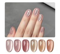 GAOY Set di smalti per unghie in gel effetto occhio di gatto argento con magnete per occhio di gatto con glitter olografici, manicure in gel per salone e nail art fai da te a casa