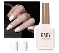 GAOY Smalto gel bianco, 16 ml Color 1002 Soak Off UV Light Cure Gel Polish per French Tips Nail Art Manicure fai da te a casa, Classic White