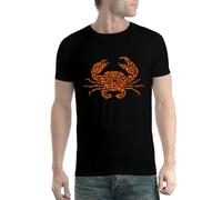 GAOYEA Crab Sea Ocean Graphic Tee Unisex 100% Cotton Short-Sleeve T-Shirts Black S
