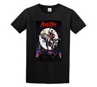 GAOYEA Hot Chrome Kung Fury Dino Funny Top Unisex 100% Cotton Short-Sleeve T-Shirts Black L