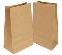 Gaoyong 100 PZ Sacchetti Carta Kraft 13x8x24cm Sacchetti Carta per Alimenti Confezionare Pane, Pizze, Dolci, Confetti, Caramelle ed Articoli da Forno