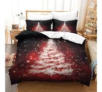 GAOYUCHUN 3D Con Stampa Di Christmas Tree Set Di Biancheria Da Letto Con 3 Pezzi Copripiumino Con Chiusura A Cerniera Per Ragazzi E Ragazze,coppie,camera Da Letto,decorazione Super King（260x220cm）