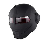 GAOZHE Moto Caschi Integrali Iron Man Robot Full-Face Helmet con Anti-Fog Lente alla Moda Casco Apribili e Modulari, per Motocross Scooter Cruiser Urbano, DOT Certificato