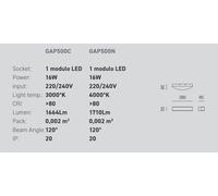 Gap arco applique piccola biemissione led 16 watt luce calda o naturale