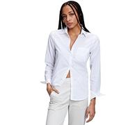 GAP Camicia classica da donna, Bianco ottico., XL