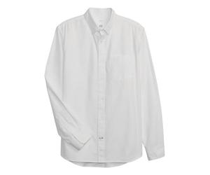GAP Camicia da Uomo a Maniche Lunghe Oxford Button Down, Bianco, L