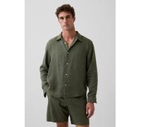 GAP, Camicia In Puro Lino, Uomo, Verde, Taglia: XL