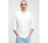 GAP, Camicia Regular Fit In Cotone Oxford, Uomo, Bianco, Taglia: L