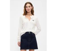 GAP, Cardigan Cashsoft Con Bottoni E Logo Gap, Donna, Bianco, Taglia: L