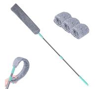 Gap Dust Cleaner, Manico Lungo Staccabile, Spazzola Piatta per spolverare con 3 Panni sostituibili, Strumento di Pulizia sotto Gli elettrodomestici (127cm)