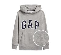 GAP Felpa con cappuccio e logo da bambino, Grigio melange chiaro, S