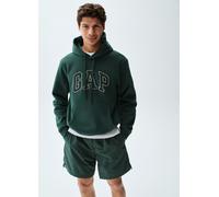 GAP, Felpa Con Cappuccio E Logo Gap In Misto Cotone, Uomo, Verde, Taglia: XS